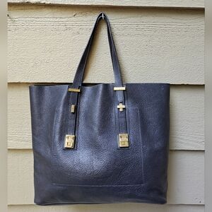 NWOT India Hicks SOLITAIRE Pebbled Leather Tote Bag